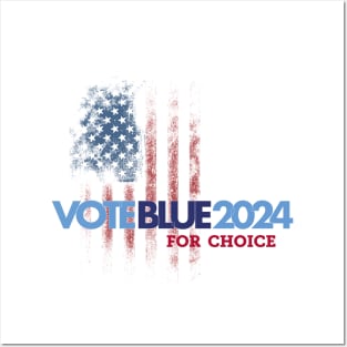 Vote Blue 2024 For Choice Posters and Art